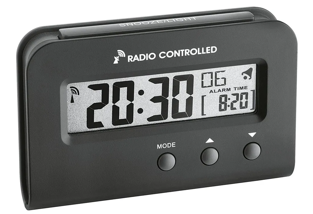 TFA Dostmann TFA Funk-Wecker Batteriebetrieb Schwarz 4 TFA Dostmann TFA Funk-Wecker Batteriebetrieb Schwarz – Bild 2