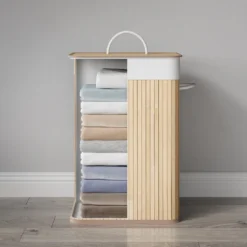 Wäschekorb Aus Bambus, Wäschebox, Wäschesammler, Faltbar, Mit Abnehmbarem Deckel Und Waschbarem Futter, 72L, 40 X 30 X 60 Cm 18 Wäschekorb Aus Bambus, Wäschebox, Wäschesammler, Faltbar, Mit Abnehmbarem Deckel Und Waschbarem Futter, 72L, 40 X 30 X 60 Cm -Smart Kitchen Store 00ba535e1c449e02ca89c7edf5b8bd78