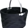 Einkaufskorb "Silandre" Schwarz Faltbarer Einkaufskorb Rund Mit Aluminiumgriff Geräumig Stabile Einkaufstasche 36 Liter Volumen Schwarz -Smart Kitchen Store 010243cdb3c681c75bb554cae5ee1e0c