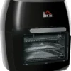 HOMCOM Heißluftfritteuse 11 L 1800W Mit 8 Menüs Zubehör Backofen Dehydrator Barbecue Für Gesundes ölfreies Fettarmes Kochen Stahl Schwarz 32 X 35,6 X 37,9 Cm -Smart Kitchen Store 0173536b34b242c7c96b4fc1ec3daeba