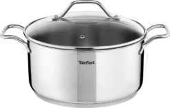 Tefal Intuition Topfset 7-teilig - Kochtöpfe 16 (1,3 L) + 20 (2,9 L) + 24 (4,9 L) Cm Mit Glasdecke, A702A8 -Smart Kitchen Store 01e01c9eddde1d2c2f5bc7def159e954