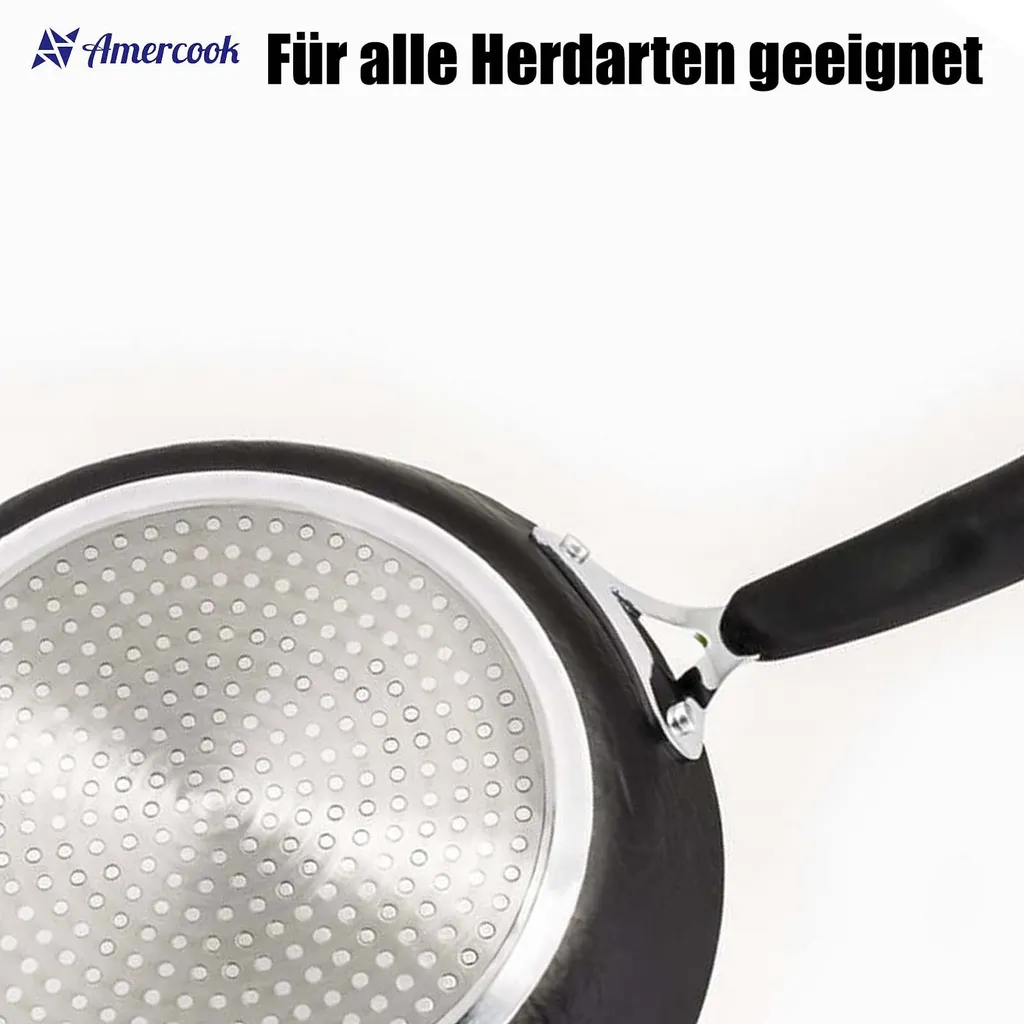 AMERCOOK Rockstone Bratpfanne 20 Cm - Universal-Pfanne Mit Aluminiumkern Bratpfanne - Für Alle Herdarten Zum Braten, Kochen Und Schmoren Induktionsgeeignet Bratpfanne Antihaft-beschichtet 6 AMERCOOK Rockstone Bratpfanne 20 Cm - Universal-Pfanne Mit Aluminiumkern Bratpfanne - Für Alle Herdarten Zum Braten, Kochen Und Schmoren Induktionsgeeignet Bratpfanne Antihaft-beschichtet – Bild 4
