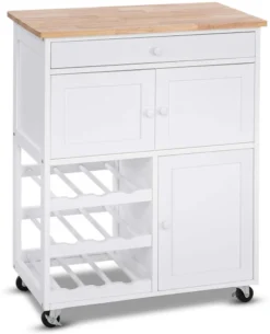 COSTWAY Servierwagen Küchenschrank Küchenwagen Küchentrolley Beistellwagen Küchenregal Rollwagen Weinregal Weinschrank Holz Weiss 11 COSTWAY Servierwagen Küchenschrank Küchenwagen Küchentrolley Beistellwagen Küchenregal Rollwagen Weinregal Weinschrank Holz Weiss -Smart Kitchen Store 0268ea8b7af51449298a5b8abe42f668