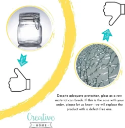 6 X Creative Home Gläser Mit Bügelverschluss | 1 Liter | Einmachgläser Drahtbügel-glas Aufbewahrungsgläser Mit Gummiring Und Deckel | 8 Wiederverwendbare Aufkleber + 1 Anti-Staub-Kreide -Smart Kitchen Store 03340cc0c58001321acf073a22baeb17