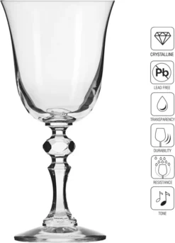 KROSNO Krista Kleine Rotweingläser, 6er-Set, 220 Ml -Smart Kitchen Store 04b61574aafffde678eedf541121ba76