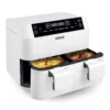 N8WERK Doppel-Heißluftfritteuse - 7,6l Heißluft Fritteuse Friteuse Fritöse XL Air Fryer Edelstahl Doppelkorb 2x 3,8L -Smart Kitchen Store 04e9c1aa76986f32cd38a434ae79bd8a