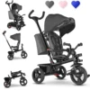 Lionelo Haari Dreirad Kinderdreirad Kinder Lenkstange Fahrrad Baby Kinderwagen Grau -Smart Kitchen Store 05430c19bbc28cf8bb435387e06fb91e