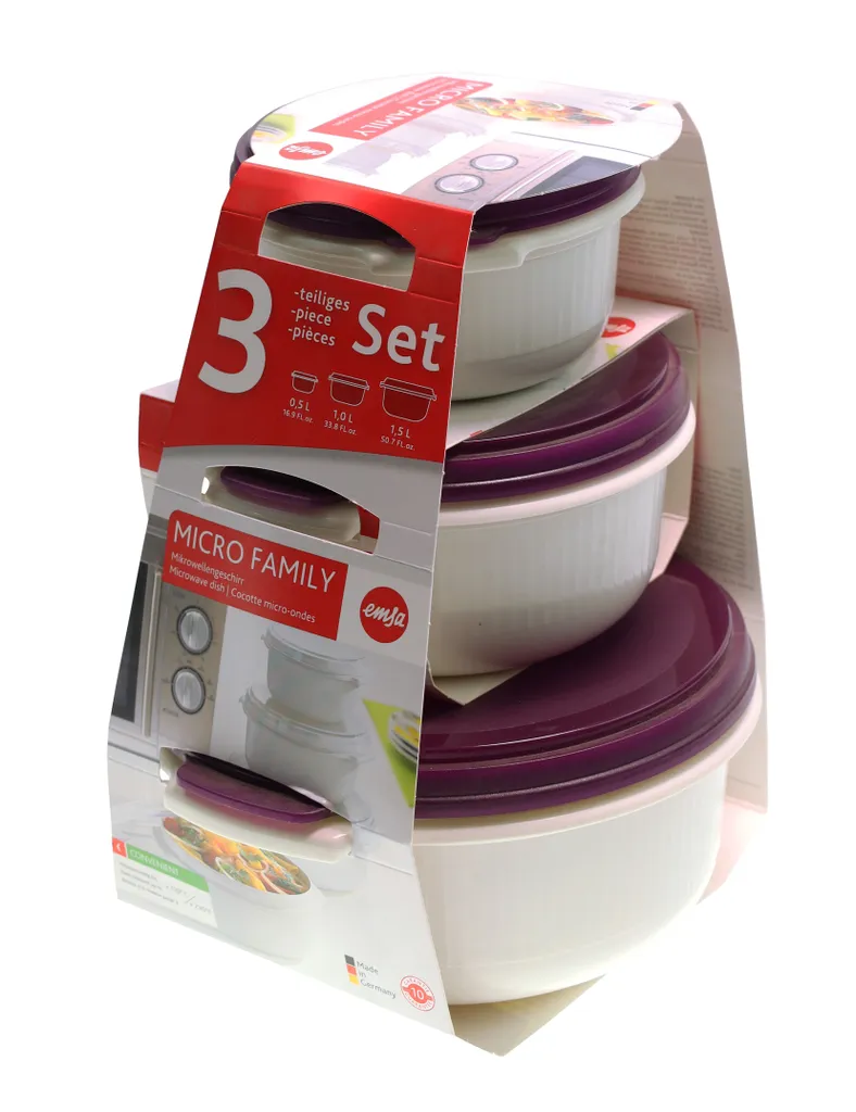 Emsa Micro Family Starter Set, Weiß/Brombeer, 0,5/1,0/1,5 L, 508455 8 Emsa Micro Family Starter Set, Weiß/Brombeer, 0,5/1,0/1,5 L, 508455 – Bild 6