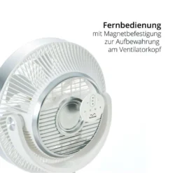 Kamome Büro, Bodenventilator, Extrem Leise (9,3 DB), Kontinuierlicher Luftstrom Bis Zu 17 M, Horizontal Und Vertikal, Zeitschaltuhr, Automatische Abschaltung, Fach Für Aromaöl -Smart Kitchen Store 061b7152979480dd4d1481c89f3499ee