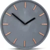 Hochwertige Beton-Uhr Wanduhr Ca. 30cm Grau Kupfer Uhrzeit Modern Wanddeko