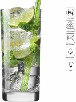 KROSNO Blended Longdrinkgläser, 6er-Set, 350 Ml -Smart Kitchen Store 08bba52d985143af8179b01f2a1624d4
