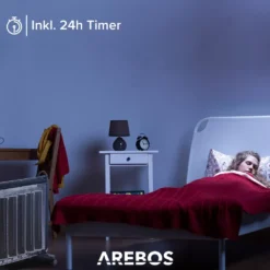 AREBOS Mica Konvektor 2000 W | Wärmewellenheizer | Elektroheizung | Konvektor-Heizung | Mobile Elektroheizung Energiesparend | Leise Heizung | Mobiler Elektro Heizlüfter Mit 2 Heizstufen | Schwarz -Smart Kitchen Store 09774dab7a6a63b09277409e3142b369