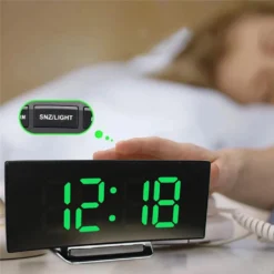 Wecker Digitaler Spiegel LED Einstellbare Helligkeit Reisewecker Dual Alarm Temperaturanzeige Tischuhr USB Wiederaufladbarer Batteriebetriebener Retoo -Smart Kitchen Store 0d72dd3799fdb0ee7e298f52e1f65ec3