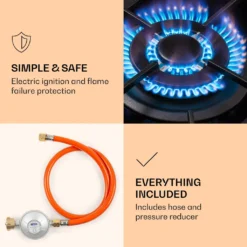 Klarstein Alchemist Gaskochfeld . Wokbrenner Aus Aluminium , Inklusive Schlauch Und Druckminderer , Elektrische Zündung , Für Flüssig- Oder Erdgas , Glaskeramik 12 Klarstein Alchemist Gaskochfeld . Wokbrenner Aus Aluminium , Inklusive Schlauch Und Druckminderer , Elektrische Zündung , Für Flüssig- Oder Erdgas , Glaskeramik -Smart Kitchen Store 1086b49e0619145b270ef09113294e1b