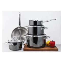ECHTWERK Kochtopf-Set 8tlg Aus Edelstahl, , Farbe:Schwarz -Smart Kitchen Store 10e417a93ba2412ee7fca04d42cb6667