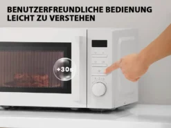 Mikrowelle 20L, Solo-Mikrowelle Mit 8 Menüs/Timer/LED-Digitalanzeige/700W Grill/5 Leistungsstufen/Praktischer Auftaufunktion/Beleuchtung Im Innenraum -Smart Kitchen Store 12aa9d9c7601b791b3a39ed1a500490c