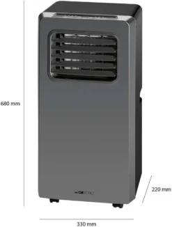 Clatronic Klimagerät CL 3672 Mit LED-Display - Farbe: Anthrazit/Silber - Funktionen: Kühlen, Entfeuchten, Gebläse - 880 W - Inkl. 1,5 M Abluftschlauch + Fensterabluft-Kit + Infrarot-Fernbedienung; 263 808 -Smart Kitchen Store 13ee41cba11bca26b7656b2853f0ebaa