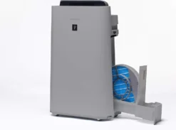 SHARP UA-HD50E-L Luftreiniger (mit Befeuchtungsfunktion, Verbesserung Der Luftqualität, Ideal Für Allergiker, Drei Stufen Filtersystem, HEPA-Filter, Räume Bis Zu 38 M²) Hellgrau [Energieklasse A] -Smart Kitchen Store 146b5526c17a087b4197b91e1e0c97c4