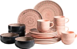 Mäser 931743 Kombiservice Spicy Market Für 4 Personen, Steingut, Rosa (1 Set, 16-teilig) -Smart Kitchen Store 17e6ce2da9572960f71611775c438680