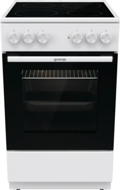 Gorenje GEC5A 21 WG Elektro-Standherd - Freistehend - Weiß - Glaskeramik-Kochfeld - 74 Liter - PerfectGrill - Pizzamodus 300°C - AquaClean -Smart Kitchen Store 191131c78f5b1c22990f45b015840fd6
