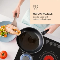 Klarstein MultiChef 5 Kombi-Gaskochfeld Gas/Glaskeramik 5 Zonen -Smart Kitchen Store 1971b495e9fe9c14ab5f56e6fa704353