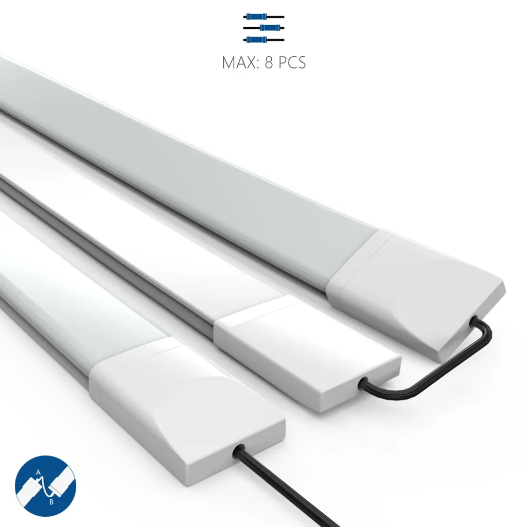 4er Anten LED Feuchtraumleuchte Flache (3CM Höhe) 60CM 18W Neutralweiß 4000K, Led Röhre"Reihenschaltung" Werkstattlampe IP65 6 4er Anten LED Feuchtraumleuchte Flache (3CM Höhe) 60CM 18W Neutralweiß 4000K, Led Röhre"Reihenschaltung" Werkstattlampe IP65 – Bild 4