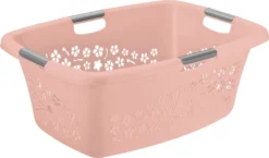 ROTHO Wäschekorb 50 L FLOWERS, Farbe:Linnea Pink Ged. -Smart Kitchen Store 19889705cb685ff50e382b7ad7137709
