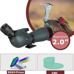 Svbony SV406P ED Spektiv 20-60x80, Doppelter Fokus Spektive Vogelbeobachtung Austauschbares Astronomie-Okular, Wasserdichtes Bak4 Prisma Monokular Fernrohr Einsatzbereit -Smart Kitchen Store 19da788b0c364701d3a846b3507d93f8