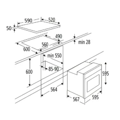 PKM Einbauherdset Backofen Glaskeramik Kochfeld Herdset BIC7 GK IX4 - 76L -Smart Kitchen Store 1a4f19183fd89c9ba46e8c6bb9a9d94c