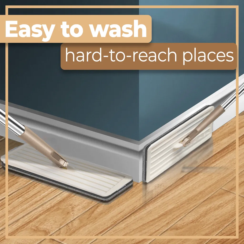 Bodenwischer Set Mit Eimer Und Profi Wischmopp Wischmop Teleskopstiel Flach Mopp Mop Clean Mikrofaser XL Wischbezug Alle Arten Von Böden Retoo 5 Bodenwischer Set Mit Eimer Und Profi Wischmopp Wischmop Teleskopstiel Flach Mopp Mop Clean Mikrofaser XL Wischbezug Alle Arten Von Böden Retoo – Bild 3