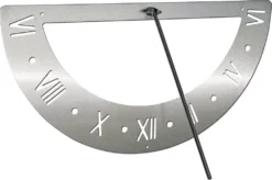 DanDiBo Sonnenuhr Edelstahl Für Die Wand 70 Cm Rostfrei 96206 Ausrichtbar Wetterfest Gartenuhr Modern Metall