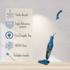 Just Perfecto 2-in-1 Standstaubsauger 600W - Blau - Mit Turbo Funktion - Beutellos - Handstaubsauger, Stielstaubsauger -Smart Kitchen Store 1ce3824f9cd561588316a71ee2cab5f6