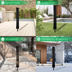 EINFEBEN Waeschespinne Wäschespinnen Schutzhuelle Waescheschirm Wasserdichte Wetterfest Stabilem Stoff Huelle Waeschespinne Fuer Waeschespinne Abdeckung Extrem Wasserabweisendes Und UV Schuetzendes Material(168 X 28cm) -Smart Kitchen Store 1d39f0e13f84e82205f5af2082e5f24c