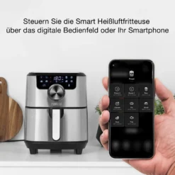 Princess Aerofryer Smart 1500 W 4,5 L Silbern -Smart Kitchen Store 1dc009070cc49c668c4cbca14741b820