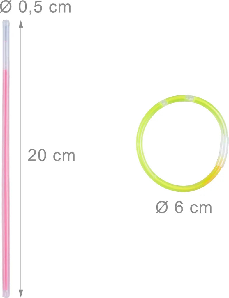 Relaxdays 200 X Knicklichter Mit Verbindern 6 Relaxdays 200 X Knicklichter Mit Verbindern – Bild 4