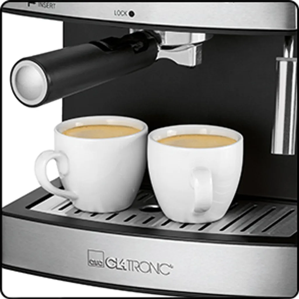 Clatronic ES 3643 Espresso- Und Cappuccino-Automat, 15 Bar Pumpdruck, Tassenvorwärmfunktion, Mit Aufschäum- Und Heißwasserfunktion 10 Clatronic ES 3643 Espresso- Und Cappuccino-Automat, 15 Bar Pumpdruck, Tassenvorwärmfunktion, Mit Aufschäum- Und Heißwasserfunktion – Bild 8
