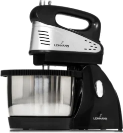 LEHMANN Küchenmaschine 2,5 L Knetmaschine Rührmaschine Teigmaschine, Turbo Handmixer | Handrührer | Stabmixer | Hand Mixer 600W -Smart Kitchen Store 1f462a84c1e95e8fc4606063e4745e9d