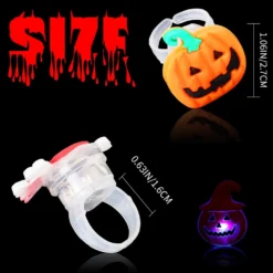 50 Stück Halloween-Partygeschenke Für Kinder, LED-Blinkringe, Leuchtende Halsketten Und Broschen Für Party-Dekorationen, Halloween-Partyzubehör, Kein Süßigkeitenhalloween Leckereien, Goodie-Tütenfüller -Smart Kitchen Store 1fc1bbf8cd56eba7506a52b32723e230