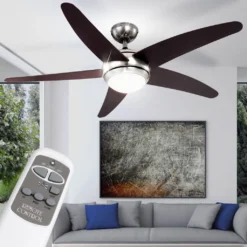 Globo Lighting VENTILATOR Metall Nickel Matt, MDF Wenge, Glas Opal, Fernbedienung, Batterie Inkludiert 2x AAA,, Max. Motorleistung 55W, Optimale Raumnutzung 30m², Abkühlung, Aufheizen, Geschwindigkeitsstufen 80/95/170 RPM, ø: 1320mm, H: 372mm, Exkl. 1x E14 60W 230V 25 Globo Lighting VENTILATOR Metall Nickel Matt, MDF Wenge, Glas Opal, Fernbedienung, Batterie Inkludiert 2x AAA,, Max. Motorleistung 55W, Optimale Raumnutzung 30m², Abkühlung, Aufheizen, Geschwindigkeitsstufen 80/95/170 RPM, ø: 1320mm, H: 372mm, Exkl. 1x E14 60W 230V -Smart Kitchen Store 1fcea59d5a308b3cdae4f3d8923b796c