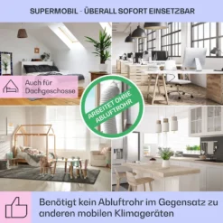 Klarstein Mobiles Klimagerät Ohne Abluftschlauch - 360° Luftkühler Mit Wasser Ventilator Luftbefeuchter Luftreiniger Funktion - App-Steuerung - 6L Wassertank - Klimaanlage Mobil Mit Fernbedienung -Smart Kitchen Store 20793b63f98a35998df1d455f1545eb1