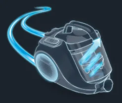 Rowenta Bodenstaubsauger Swift Power RO2933, 750 W, Zylinder-Vakuum, Beutellos, Zyklonal, 77 DB, Schwarz, Burgund -Smart Kitchen Store 207ac9ebd4b4684f29659c75ca3ee34e