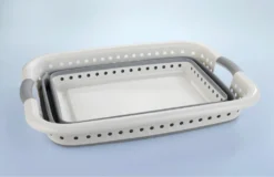 Wenko Wäschekorb Faltbar Weiß-grau -Smart Kitchen Store 207d8a59148254a96ef415982ed0a35f