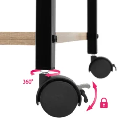 Tectake Servierwagen Rugby 65,5x45,5x88,5cm - Industrial Holz Hell, Eiche Sonoma -Smart Kitchen Store 2171a7bee95066a3bbcb4441a7395374