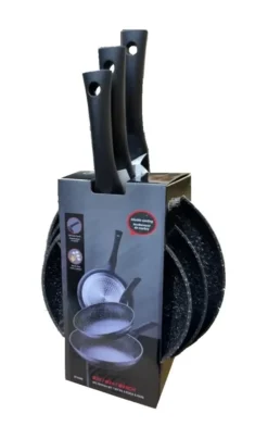 Cheffinger Aluminiumguss-Bratpfannen-Set Schwarz 3 Stück -Smart Kitchen Store 22c30d8480494ffddf65341bbece4d7f