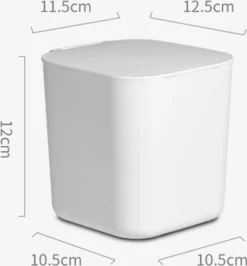 Mini Desktop Mülleimer Mit Deckel Clamshell Papierkorb Lagereimer Abfalleimer Weiß -Smart Kitchen Store 22f430b421e2fa06fd65d9184b51ce87