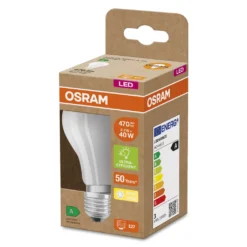 Osram LED Lampe Ersetzt 40W E27 Birne - A60 In Weiß 2,5W 525lm 3000K 1er Pack -Smart Kitchen Store 254b50ee513944c3a5bc8e1e80025708