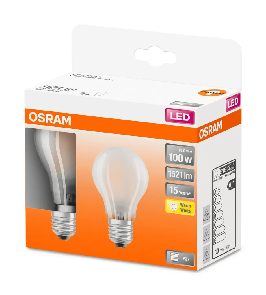 Osram LED Leuchtmittel Retrofit Star Classic E27 10W 2er-Pack Matt 7 Osram LED Leuchtmittel Retrofit Star Classic E27 10W 2er-Pack Matt – Bild 5