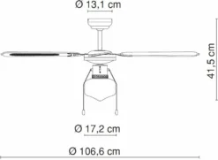 Deckenventilator Mit Fernbedienung Und Licht Ventilator Lampe Holz Optik 106 Cm -Smart Kitchen Store 265ff7d0083e8f6d1607c634d36beae4
