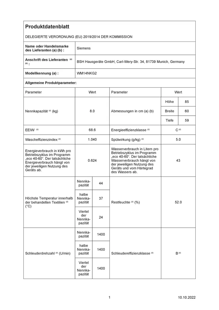 SIEMENS BSHG Waschmaschine 1400U/min 8kg AqSt. Disp C Weiß-sw WM14NKG2 10 SIEMENS BSHG Waschmaschine 1400U/min 8kg AqSt. Disp C Weiß-sw WM14NKG2 – Bild 8