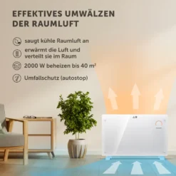 Johannson Elektroheizung Mit Thermostat Aurora | Heizstrahler Innenraum | Heizung Elektrisch Energiesparend | Elektroheizkörper | Konvektor Heizung 2000W | Elektrische Heizung | Leiser Als Heizlüfter - Weiß -Smart Kitchen Store 26c5d6ff63ea2fb61e3f372eb8818e35